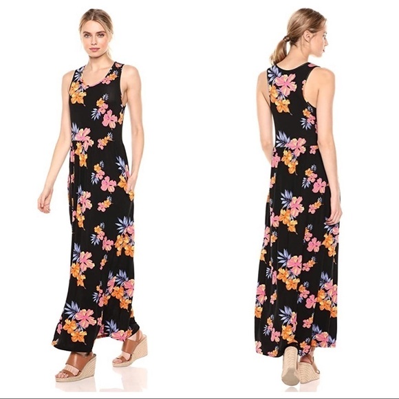 28 Palms tropical print sleeveless maxi dress - Picture 1 of 5